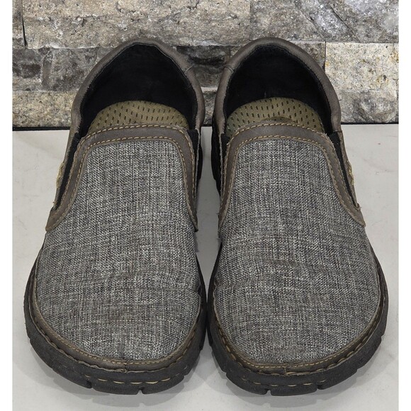 BORN Men’s Sawyer Slip On Loafers Canvas Leather Gray/Brown Casual Size 8 | 41 main image 10